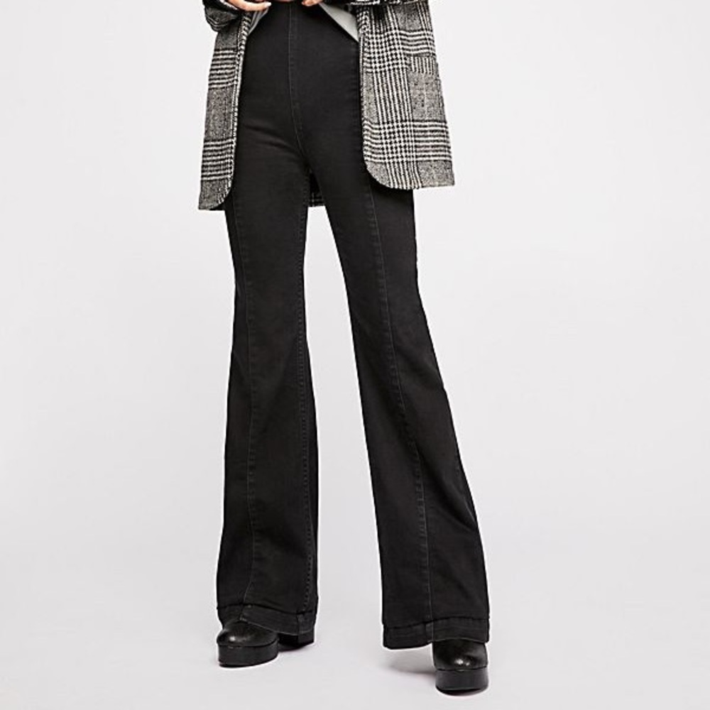 Free People Penny Pull On Flared Leg Jeans
